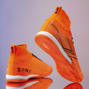 Botas de fútbol de diseño Retro SAIFEINU, zapatos de fútbol clásicos de tobillo alto, tacos de fútbol para adultos para jóvenes - Product Image 6