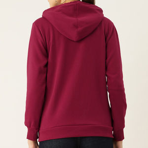 Sudadera con Capucha Informal Personalizada para Mujer, con Cierre, Ajustada, Cómoda, Transpirable, con Cordón, 100% Algodón, Felpa, para Invierno y Otoño - Product Image 2