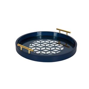 Bandeja de servicio decorativa hecha a mano de diseño atractivo Acabado pulido brillante para comida Pasta o bandeja de servidor de desayuno - Product Image 5