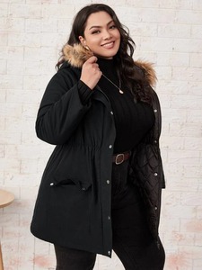 Chaqueta acolchada transpirable cálida de invierno de nuevo estilo para mujer con mangas largas y cremallera completa Diseño tejido Técnicas teñidas lisas - Product Image 5