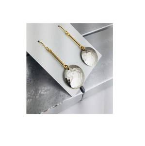 2022 dernière plaque d'or en laiton bijoux fantaisie demi-cercle boucles d'oreilles avec Texture en relief bijoux mode géométriquement boucles d'oreilles - Product Image 5