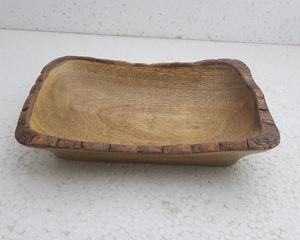 Ensaladera de fibra de coco de madera hecha a mano reutilizable con logotipo personalizado, juego de cuencos para servir ensalada de frutas de madera Natural, Acacia - Product Image 5