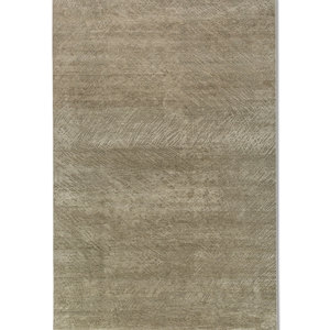 Alfombra de Lana y Seda Anudada a Mano Kavi Green, Colección Free Verse-Skrt-952, Diseño Abstracto Clásico para el Hogar, Rectangular, 10 mm - Product Image 1