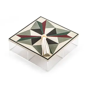 Caja de dulces de acrílico de alta calidad con tapa elegante de madera extraíble para almacenamiento de dulces y chocolate - Product Image 6