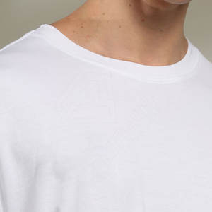 Vente de gros T-shirts col O Chemise grise surdimensionnée Hip Hop T-shirt uni à coupe ample 100% coton avec logo imprimé personnalisé pour hommes - Product Image 4