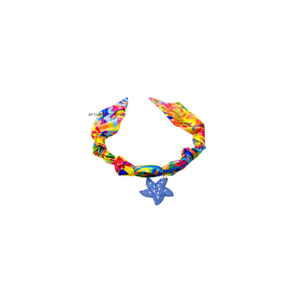 Collier écharpe vintage en perles de verre faites à la main, motif floral, personnalisable pour femme, idéal pour les événements sportifs et les concerts - Product Image 4