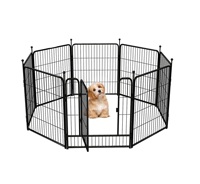 Kandang Anjing Indoor Outdoor Terlaris, Pagar Bermain Logam Galvanis dengan Kancing Pengunci, Mudah Dirakit untuk Hewan Kecil
