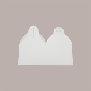 Boîte carrée en papier fibre blanc pour panettone avec poignée 24,5x24,5x19 cm, lot de 10, fournitures de décoration de gâteaux - Product Image 3