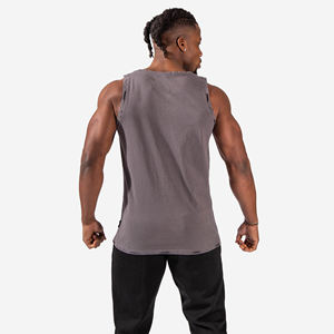 Vente en gros 100% coton Gym débardeurs pour hommes unisexe Fitness maillot de corps course gilet Singlet gilet grande taille Options pour - Product Image 3