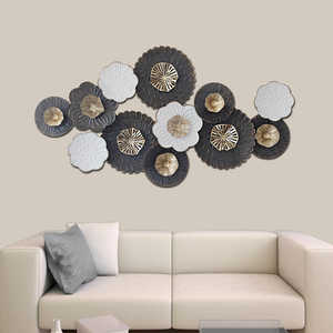 ประติมากรรมผนังโลหะ3D พรีเมี่ยมที่มีสไตล์เหล็กแขวนสำหรับตกแต่งภายในบ้านสำหรับห้องนั่งเล่นและห้องนอน - Product Image 1