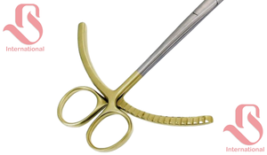 BISONS Vente en gros de pinces orthopédiques manuelles en acier inoxydable, à pointes courbées et pointues, plaquées or - Product Image 5