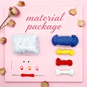 ชุดงานฝีมือถักโครเชต์แบบกำหนดเอง DIY ง่ายๆ สำหรับเด็กและผู้ใหญ่ ชุดไหมพรมถักโครเชต์รูปช้างจิ๋ว พร้อมคู่มือการสอน ของเล่นเย็บปักถักร้อยและถักทอ - Product Image 3