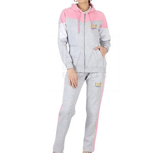 Survêtement deux pièces XXL Slim Fit décontracté de style de rue pour les femmes Logo de marque personnalisable hiver ensembles grande taille en vente - Product Image 1