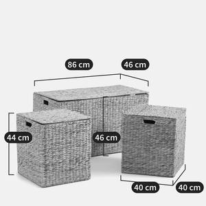 Juego de 3 Cestas de Jacinto de Agua Anidadas, Cesta de Almacenamiento Hecha a Mano, Venta al por Mayor, Ecológica, Hecha en Vietnam - Product Image 2