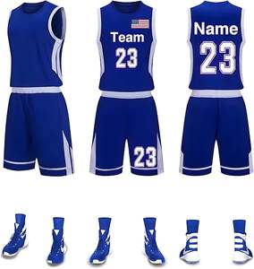 Vente en gros de maillots de basket réversibles personnalisés, nouveaux shorts d'uniforme de basket-ball avec technique de teinture par sublimation - Product Image 6