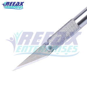 ด้ามมีดผ่าตัดและใบมีดสแตนเลสคุณภาพเยี่ยมแบบใช้ซ้ำได้สำหรับการผ่าตัดตา ได้รับการรับรองมาตรฐาน CE โดย REEAX ENTERPRISES - Product Image 3