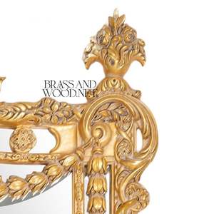 Marco de Espejo de Latón Ornamentado de Lujo, Espejo de Pared Clásico - Product Image 4
