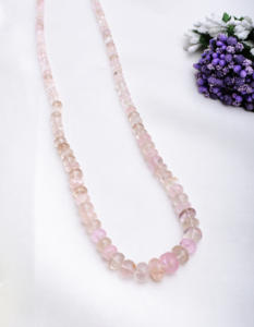 ลูกปัดมอร์แกไนต์เรียบ 5 มม. ถึง 12 มม. อัญมณีธรรมชาติสำหรับทำเครื่องประดับชั้นดี - Product Image 2