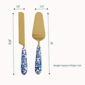 Cuchillo largo de acero inoxidable con mango de aluminio para servidor de pasteles adecuado para pasteles múltiples con construcción de hoja suave y fuerte - Product Image 4