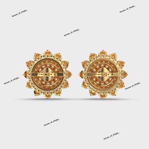 Pendientes de Plata 925 con Diseño Floral de Moissanita, Incrustaciones de Piedras Redondas, Estilo Lujoso y Brillante - Product Image 4