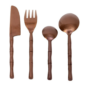 Ensemble de couverts couverts en or de luxe Rangement de l'argenterie comprenant des cuillères à fourchette Emballage en vrac en acier inoxydable miroir Utilisation en cuisine - Product Image 2