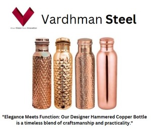 Venta de gran demanda 330 Botella termo de cobre con diseño martillado GM 1 L, una mezcla de tradición y modernidad, termo de cobre 1 LTR - Product Image 2