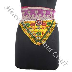 Ceinture vintage, perles de danse du ventre, ceinture traditionnelle afghane, ceinture Kuchi Tribal BB059A, ceintures de perles faites main vintage - Product Image 4
