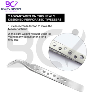 2 Pieces High-Precision Stainless Steel Eyelash Tweezers Strong Grip Pointed Tools for Lash Extension - Product Image 4