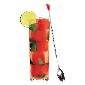 Nouvel arrivage Agitateur de bar en acier inoxydable réutilisable avec bouton rouge en spirale pour mélanger la glace Burgs Agitateur de cocktail personnalisable - Product Image 6