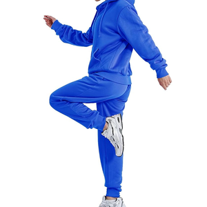 Trajes de chándal con cremallera de cuarto de invierno con logotipos personalizados Sorority azul transpirable impreso chándal OEM/ODM respetuoso con el medio ambiente sólido - Product Image 4