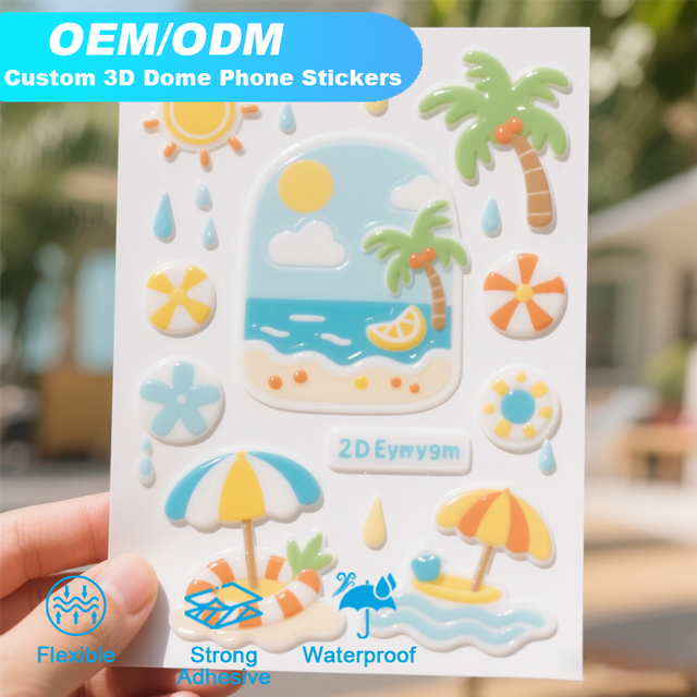 Personalized Glitter 3D Stereo Phone Stickers Stylish Soft Scratch-Free 3D Stereo Phone Stickers