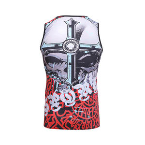 Débardeur de sport pour homme respirant, séchage rapide, écologique, imprimé par sublimation 3D, athlétique, décontracté, tricoté, yoga, 100% polyester - Product Image 2