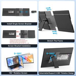 จอคู่แบบบางแล็ปท็อป15.6นิ้ว IPS LCD 1080P FHD 120% GB Type C แบบพกพาได้จอต่อพ่วงจอของ cousumer อิเล็กทรอนิกส์ - Product Image 3
