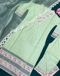 Ligero elegante traje indio tradicional bodas al aire libre damas de honor Simple largo hermoso aspecto liso precio al por mayor - Product Image 3