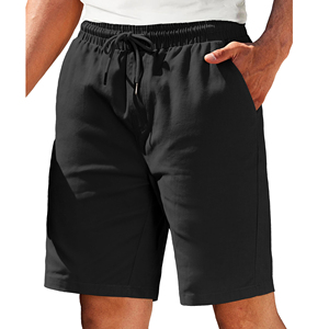 Disponible avec des poches latérales profondes pour le téléphone Short décontracté à l'avant avec ceinture élastique à cordon respirant - Product Image 1