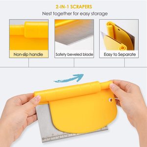 Grattoir à pâte 2 en 1 en silicone écologique, coupe-pâte flexible, grattoir à bol, pour <span class=keywords><strong>pain</strong></span>, pizza, gâteau, pâtisserie - Product Image 5