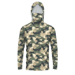 Impresión de alta calidad UPF50 + Protección solar Camisa de pesca transpirable de secado rápido Manga larga con sublimación con capucha Diseño OEM - Product Image 6