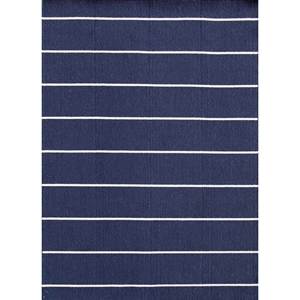 Tapis en laine Indusbar Dr-119 bleu à tissage plat, rayé/jacquard/kilim abstrait, pour couloir, rectangulaire, en jute, pour la maison et la chambre - Product Image 1