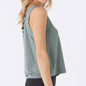 Camiseta sin Mangas de Satén Sólido para Mujer, Cuello en V, Blusa Holgada sin Mangas, Camisa Informal Transpirable, OEM Personalizable - Product Image 3