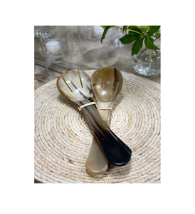 ชามเสิร์ฟควายฮอร์นอินเดียพร้อมช้อนทรงและขนาดกำหนดได้เอง - Product Image 4