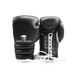 2024 Gants de boxe professionnels de conception personnalisée Gants à lacets en cuir PU de haute qualité - Product Image 1