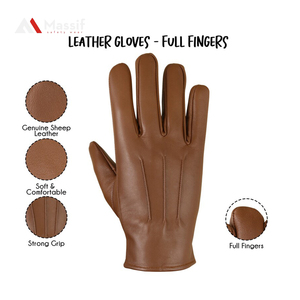 Gants de conduite d'hiver personnalisés de haute qualité pour jeunes Gants en cuir bon marché Bonne protection - Product Image 3