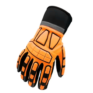 Guantes de Trabajo de Seguridad de Cuero de Alta Calidad, Forro Anticorte HPPE, Respaldo de Goma, Protección Contra Impactos en Campos Petroleros - Product Image 3