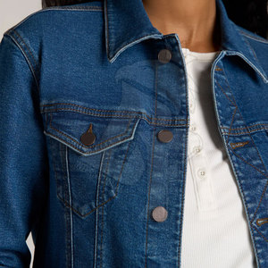 Comfortable Women <b>Jeans</b> Jacket Featuring <b>Soft</b> Durable Fabric Functional Pockets And Perfect For outdoor Use - Product Image 6