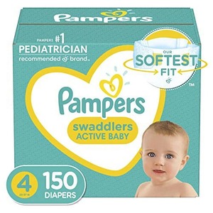 ผ้าอ้อมเด็กขนาด4นับ150-Pampers swaddlers, - Product Image 2