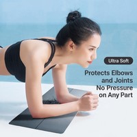 Genouillère de yoga antidérapante en cuir PU et caoutchouc naturel, épaisseur 5 mm, pour soutien des coudes, coussin d'équilibre, usage domestique et salle de sport