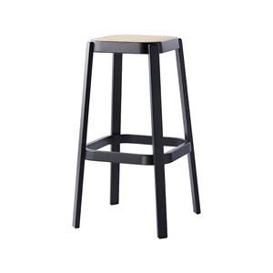 Taburete de Bar Moderno y Minimalista para Interiores y Exteriores con Patas de Madera para Barra de Cocina, Cafetería y Restaurante - Product Image 2