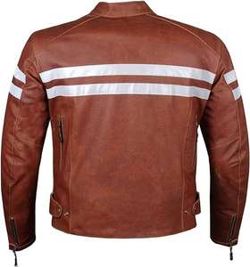 Chaqueta de Cuero de Oveja Genuino Personalizada para Hombre, Nuevo Estilo, a la Moda, Impermeable, Ecológica, Estilo Urbano, Directo de Fábrica - Product Image 2