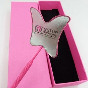 Miroir de poche rond éclairé de haute qualité en acier inoxydable avec revêtement en poudre argentée pour extensions de cils, outil de beauté personnalisable avec logo - Product Image 1
