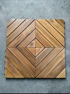 Tuiles de terrasse extérieures en bois d'acacia vietnamien, antidérapantes, imperméables, finition mate, surface huilée, contemporaines - Product Image 2